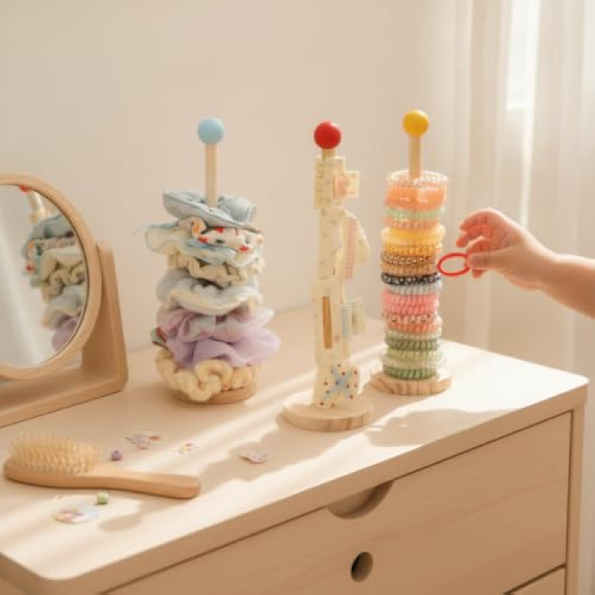 Hair Accessories Organizer Stand for Ties and Clips